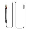 0.3m 6.35mm TRS Stereo Female to 2 x 6.35mm TS Male Mono Audio Adapter Cable(Black)