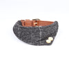 PU Leather Dog Collar, Grey, 1.3x34cm (S) - Adjustable