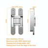 Three-Dimensional Adjustable Cross Hinge Folding Door Concealed Hinge, Specification: No. 3 Sand Silver 80kg