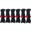 4m x 6 Rolls Outdoor Camping Tent Canopy Wind Rope Luminous Multi-Function Wind Rope Buckle Tent Fixed Rope(Figure 8 Buckle-Black)