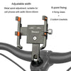 DEEMOUNT BG093B Road Bicycle Cell Phone Bracket 6 Claw Aluminum Handlebar Cover Fixed Navigation Holder(Black)