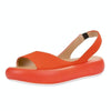 Women Fish Mouth Microfiber Elastic Band Wear-resistant Low-heel Sandals, Size: 38(Orange)