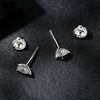 S925 Sterling Silver Platinum-plated Sparkling Water Drop Moissanite Stud Earrings(MSE049)