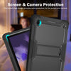 For Samsung Galaxy Tab A8 10.5 2021 Silicone + PC Shockproof Protective Tablet Case with Holder(Black)