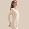 Antibacterial Double-faced Fleece Winter Thickened Constant Temperature Underwear, Size: XXL(Beige)