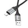 hoco X102 USB to 8 Pin Fresh 2.4A Charging Data Cable, Length:1m(Black)