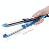 2 in 1 Titanium Hair Straighter Curler Iron(Blue)