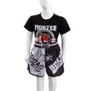 ZhuoAo Boxing Costumes Kids Sparring Fighting Shorts Muay Thai Free Fighting Tights Set, Style: Bright Spot Tiger Head(M)