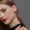 Geometric Hollow Large Small Circle Long Type Alloy Stud Earrings(Gold)
