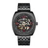 OCHSTIN 7262 Masterpiece Series Mechanical Steel Band Men Watch(Black Red)