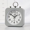 Lazy Silent Small Alarm Clock Office Home Desktop Clock(Grey)