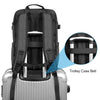 PULUZ 12W Solar Power Outdoor Portable Camera Dual Shoulders Backpack Laptop Bag (Black)