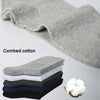 Cotton Slack Socks Mid-Tube Socks Thin Wide-Mouth Socks For Men, Size: Large 44-50(Deep Gray)