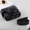 Full Body Camera PU Leather Case Bag with Strap for Canon G16 (Black)