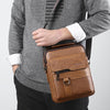 WEIXIER 8642 Men Business Retro PU Leather Handbag Crossbody Bag (Black)