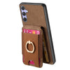 For Samsung Galaxy M33 5G Retro Splitable Magnetic Stand Card Bag Leather Phone Case(Brown)