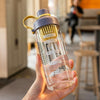 Portable High Temperature Resistant Tea Leaking Plastic Cup, Capacity: 650ml(Purple Yellow)