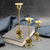 DH2304-01 Rose Carved Metal Candle Holder Bar Decoration Candlelight Dinner Candlesticks, Size: Medium Black
