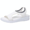 Women Breathable Platform Sandals Flying Woven Wedge Beach Sandals, Size: 43(White)
