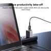 Yesido CA165C 60W USB + USB-C / Type-C to USB-C / Type-C 2 in 1 Fast Charging Data Cable, Length:1.2m(Black)