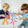 Telescopic Suction Cup Giraffe Funny Hundred Change Children Cartoon Educational Toy(Pink)