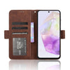 For Samsung Galaxy A56 5G Skin Feel Calf Texture Card Slots Leather Phone Case(Brown)