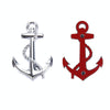 Ship Anchor Shape Car Auto Metal Free Stickers(Silver)