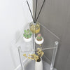 Acrylic Polygon Dual Layer Table Bedside Storage Rack(Transparent)