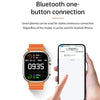 WS-E9 Ultra 2.2 inch IP67 Waterproof Metal Buckle Ocean Silicone Band Smart Watch, Support Heart Rate / NFC(Blue)