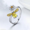 S925 Sterling Silver Ring Bee Blessing Open Ring