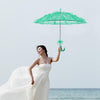 Wedding Parties Bridal Lace Cotton Umbrella Dancing Photography Prop Umbrella(Rose Red)