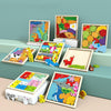 2 PCS Cartoon Three-Dimensional Puzzle Children Wooden Educational Early Education Grasping Board Toy(Number)
