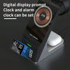 H27 15W  6 In 1 With Clock Function Magnetic Phone Wireless Charger For iWatch/AirPods(Black)