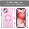 For iPhone 15 Plus MagSafe Frosted Translucent TPU + PC Full Coverage Phone Case(Pink)