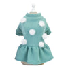 Green Dog Skirt, XXL, Warm Plush, Pomeranian/Bichon, 1.25-8kg
