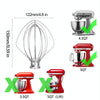For KitchenAid Stand Mixer 5QT  Whip Whisk  Stainless Steel Accessories