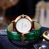 JIN SHI DUN 8825 Love Heart Digital Pattern Round Diamond Dial Quartz Couple Watch(Vintage Green)