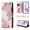 For Samsung Galaxy A26 5G Bronzing Painting RFID Leather Phone Case(Rose Flower)