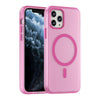 For iPhone 11 Pro MagSafe Frosted Translucent TPU + PC Full Coverage Phone Case(Pink)