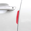 4 PCS Universal Car Door Anti-collision Strip Protection Guards Trims Stickers (Red)