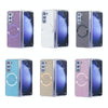 For Samsung Galaxy Z Fold6 Glitter Powder MagSafe Magnetic Fold Phone Case(White)
