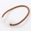Fashion Adornments Pearl Magnetic Buckle Curtain Strap(Dark Coffee)
