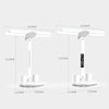 4-head Desk Lamp Foldable Reading Lamp 3-gear Color Adjustment, Spec: Plug-in Clock Model