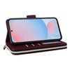 For Samsung Galaxy A56 Nine-card Slots Zipper Wallet Bag Leather Phone Case(Wine Red)