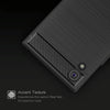 For Sony Xperia XA1 Brushed Texture Carbon Fiber Shockproof TPU Rugged Armor Protective Case(Black)