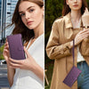 For Samsung Galaxy XCover6 Pro Magnetic Closure Nine Card Slots Zipper Leather Case with Hand Strap(Purple)