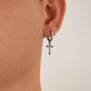 OPK GE934 1pair Personalized Stainless Steel Cross Earrings