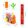 Puzzle Domino Car Electric Train With Sound And Light Music Automatic Licensing Electric Car Toy( Transparent)
