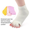 Massage Five-finger Socks Thickened Open-toed Socks, Color: Pink