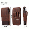 For 6.1 inch Mobile Phone Cowhide Texture Oxford Cloth Waist Bag(Brown)